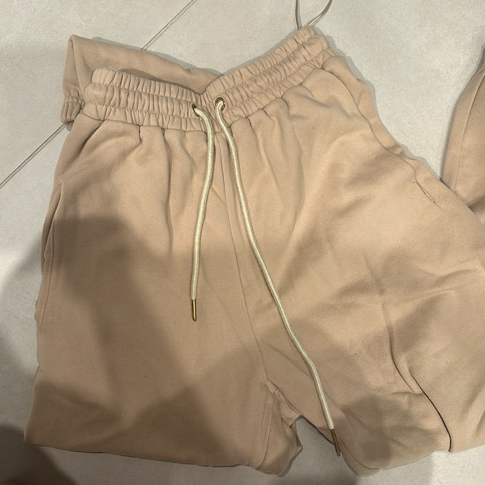 JLUXLABEL size small joggers nude tan sweatpants